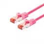 Tinklo kabelis LOGON TCR66SS030M Cat6 S/FTP (S‑STP) 3 m Magenta RJ-45–RJ-45