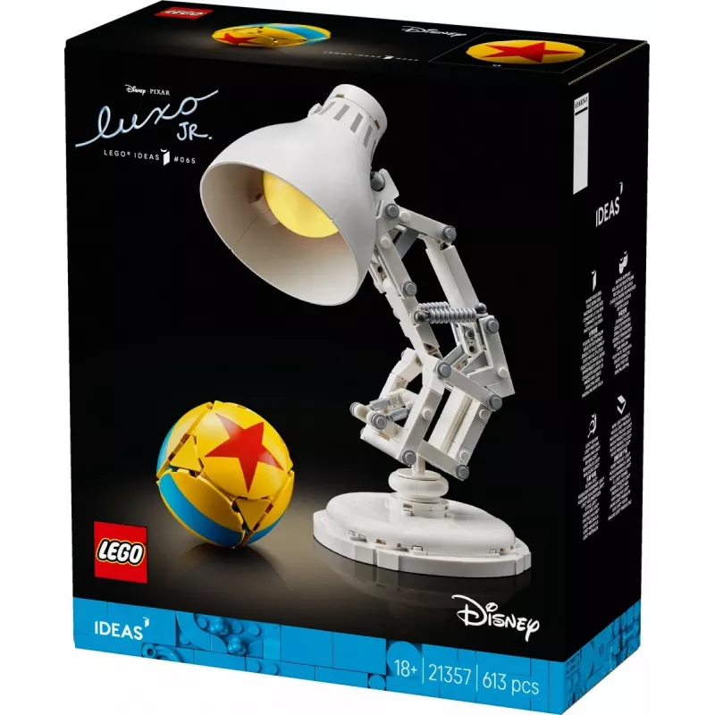 Konstrukcinis žaislas LEGO Ideas modelis 21357 — Luxo Jr., 613 dalių, 290×140×110 mm