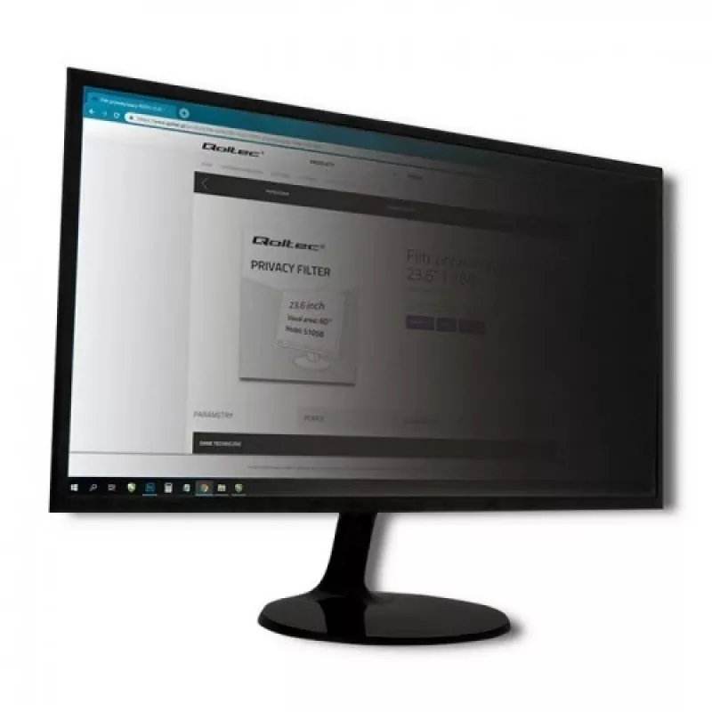 Qoltec 51053 privatumo filtras ekranui 48.3 cm (19) Monitorius