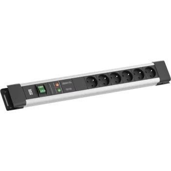 Bachmann CONNECTUS 6xUTE 1xGVS 1x jungiklis 2.0m CEE7/7 Pilka (BM005931)
