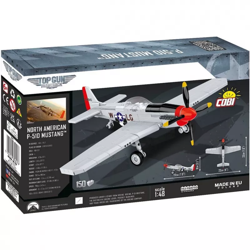 COBI 5847 Top Gun Maverick P-51D Mustang 150 kaladėlių