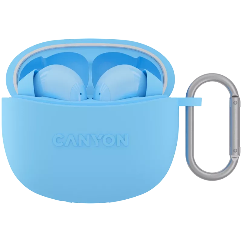 Canyon TWS-5 CNS-TWS5BL ausinės – Tikrai belaidės – Bluetooth 5.3 – Į ausį – USB-C įkrovimo dėklas – Liečiamas valdymas – iki 38h veikimo – Juodos