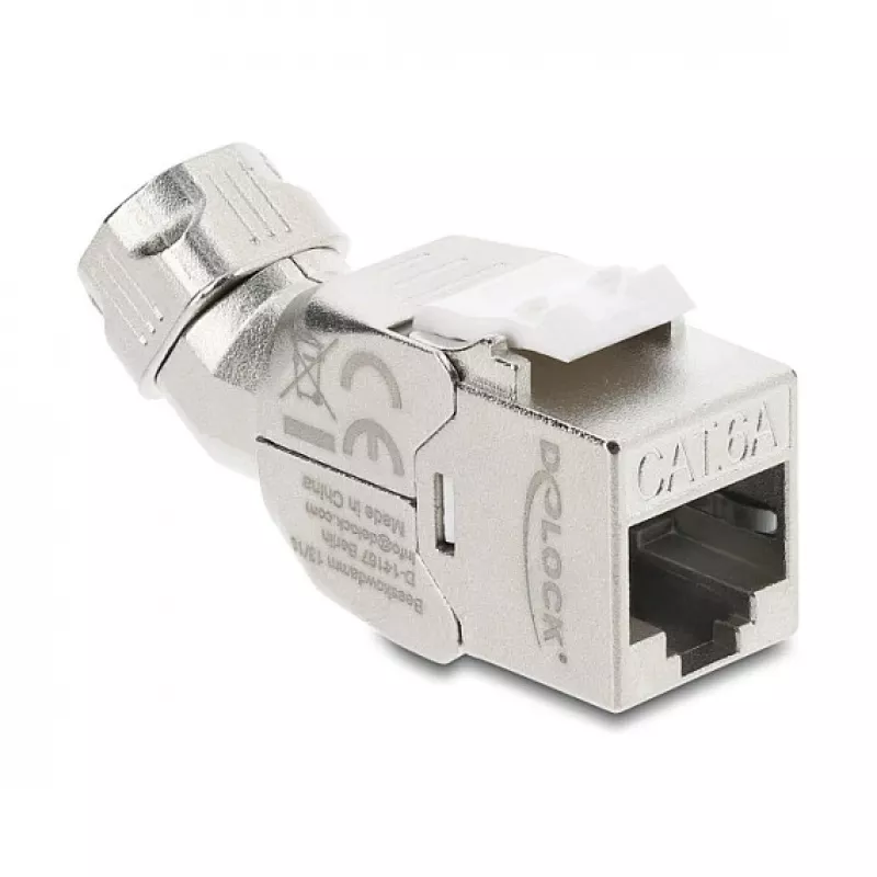 RJ45 Keystone modulio lizdas Cat.6A DELOCK 90798 — LSA užbaigimas