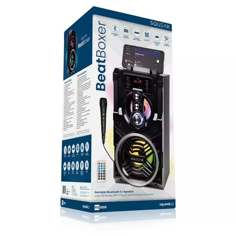 BeatBoxer Bluetooth 5.1 Garsiakalbis - GARSIAKALBIS SU KARAOKE