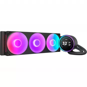 NZXT Kraken Elite 360 RGB procesoriaus „viskas viename“ skysčio aušintuvas 12 cm juodas 1 vnt.