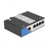 Ethernet Switch DELOCK 80162 — 5 prievadų Gigabit RJ45 skirtas DIN bėgiui