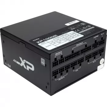 SAMA XPH-1000A, kompiuterio maitinimo blokas 1x 12 kontaktų didelės galios GPU, 3x PCIe, kabelių valdymas, 1000 vatų