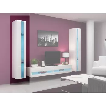 Cama lentynų blokas VIGO NEW 180/40/30 baltas/baltas blizgesys
