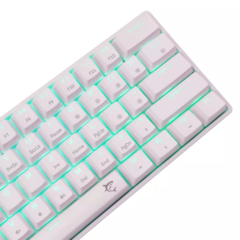 Mechaninė klaviatūra White Shark Shinobi-2 Brown Switch US išdėstymas — kompaktiškas dizainas, Brown jungikliai