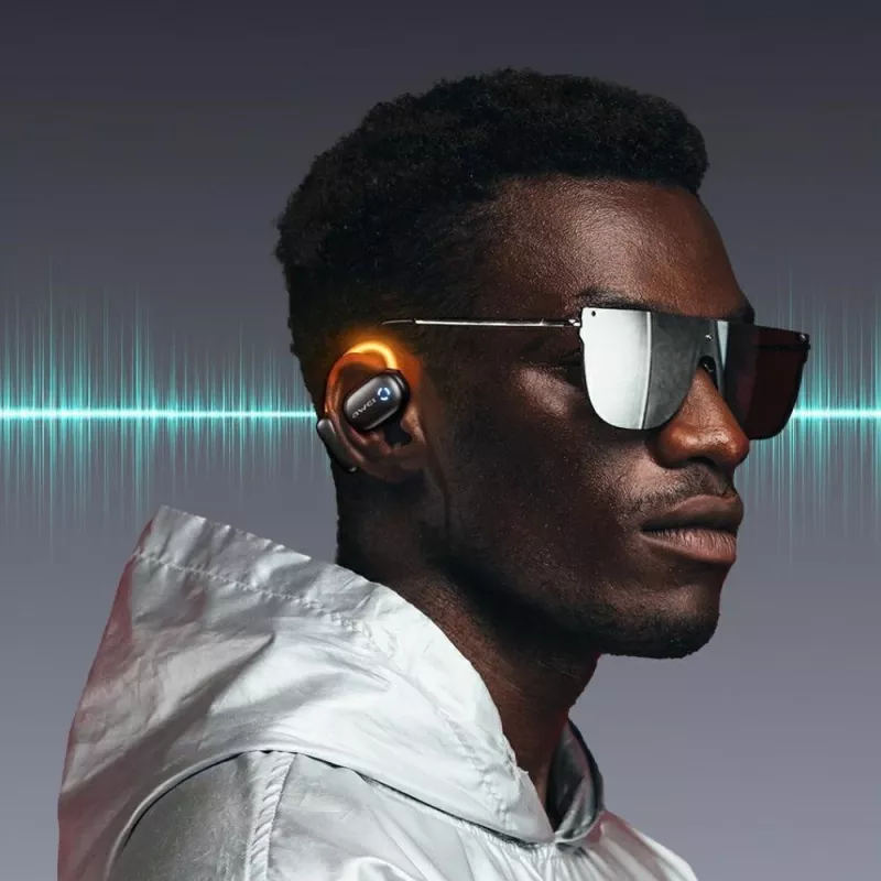 Belaidės ausinės Bluetooth 5.4 TZ13 ANC Spinner juodos