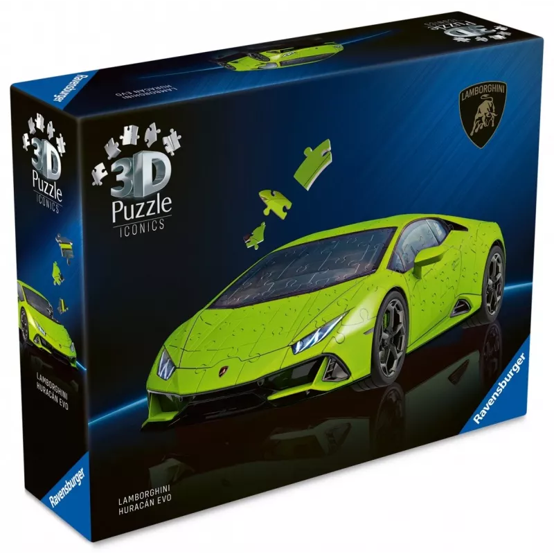 3D dėlionė 158 dalių Lamborghini Huracan EVO žalia