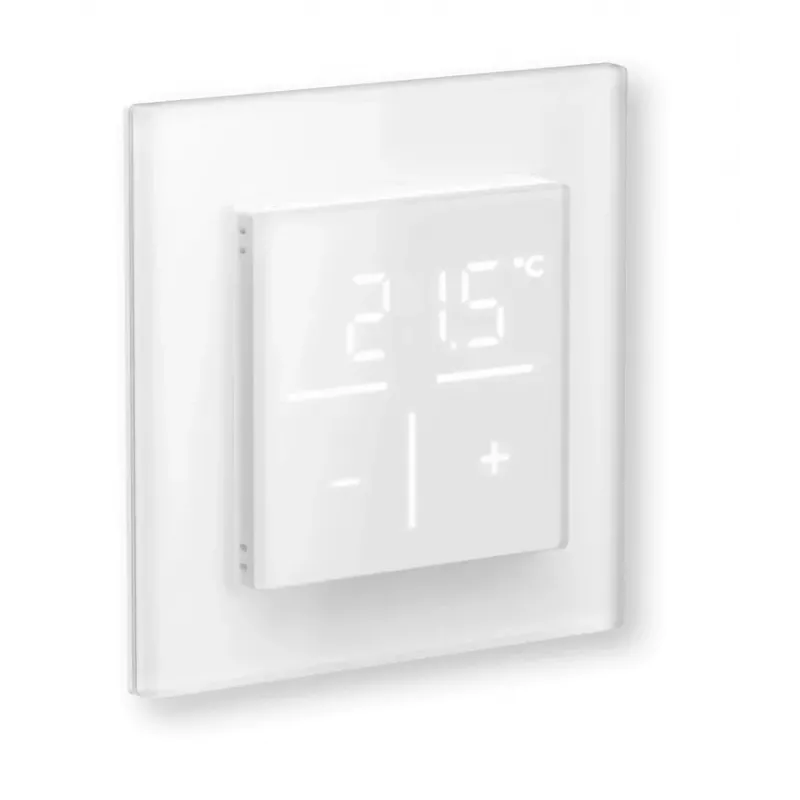 Stiklinis sieninis termostatas Homematic IP 161333A0 su CO2 jutikliu, skaitmeninis RF, 230 V, 54,5×54,5×29 mm