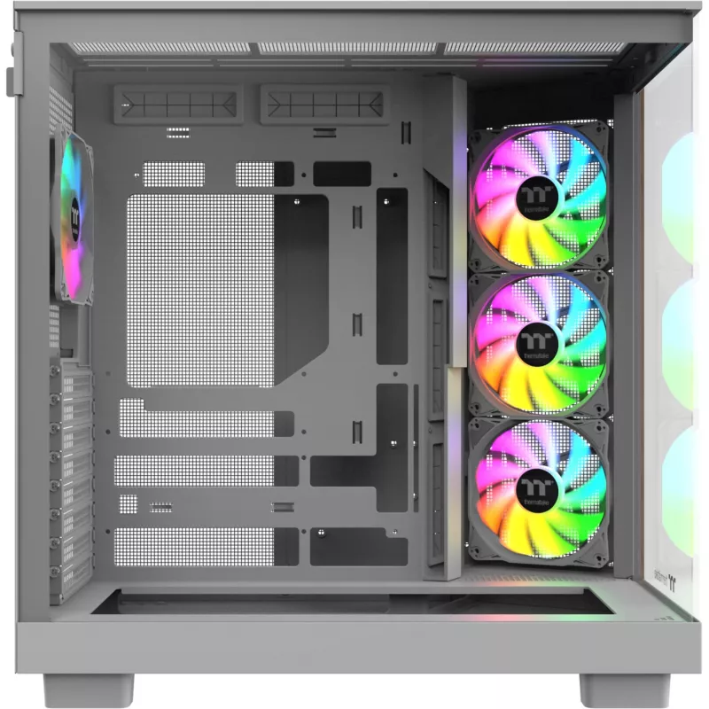 PC korpusas Thermaltake View 380 XL WS ARGB Snow White — Midi Tower, ATX palaikymas, su langu