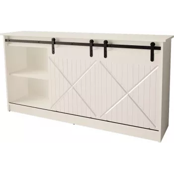 komoda 160x80x35 GRANERO baltas/blizgi balta