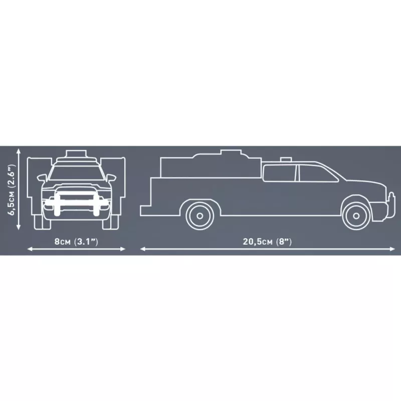 Konstruojamas žaislas Cobi RAM 3500 gaisrinis automobilis COBI-24612 2-in-1 modelio rinkinys