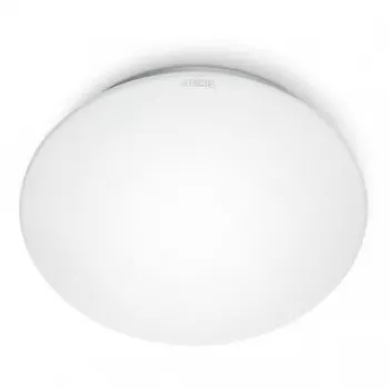 Lubinis šviestuvas Steinel RS 16 L, E27 lizdas, 100 W, baltas, apvalus, Ø 27,5 cm, aukštis 95 mm, judesio jutiklis
