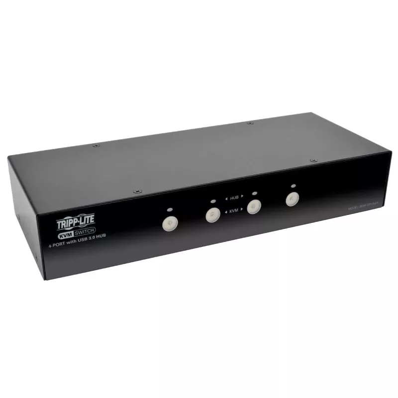 EATON TRIPPLITE 4 prievadų DisplayPort KVM jungiklis su garso kabeliais ir USB 3.0 SuperSpeed šakotuvu (B004-DPUA4-K)