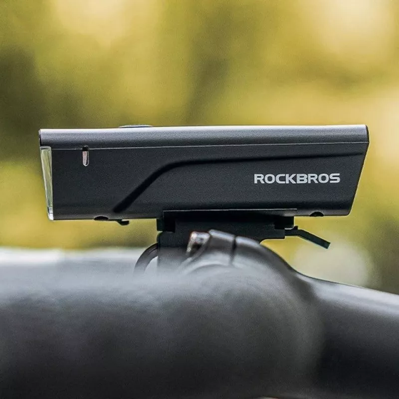 Rockbros dviračio žibintas + USB-C – USB-A kabelis 260 lm juodas