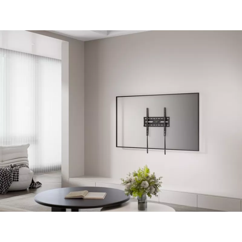 Gembird WM-75F-02 TV sieninis laikiklis (fiksuotas), 32”–75”, juodas