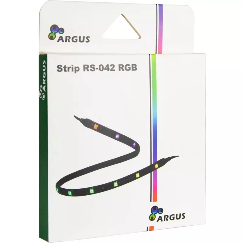 Kompiuterio korpuso apšvietimo rinkinys INTER-TECH RS-042 RGB — RGB LED juostelė 1000 mm, 10 mm pločio, juoda