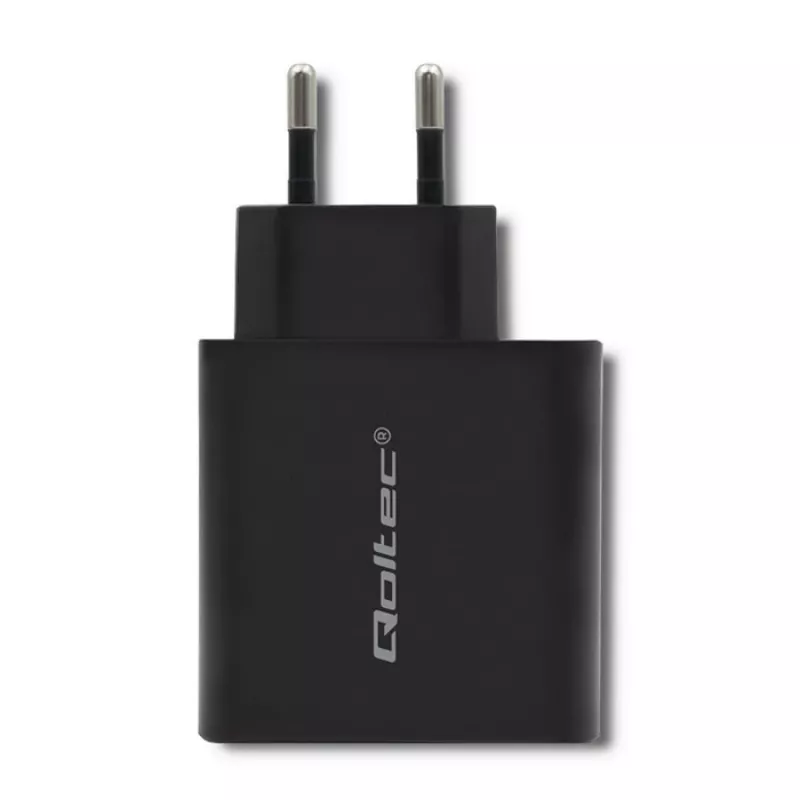 Maitinimo adapteris QOLTEC 51717 45W 20V 3A kintamosios srovės patalpų įkroviklis išmaniajam laikrodžiui, juodas