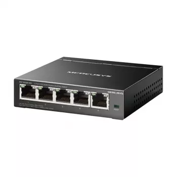 Nevaldomas tinklo komutatorius TP-LINK Mercusys MS105GS-M2 — 5 prievadų Gigabit Ethernet (10/100/1000), juodas