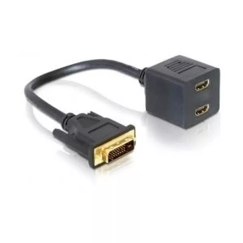 Adapteris DVI 25 kištukas į 2x HDMI lizdas 0,2 m DeLOCK 65069