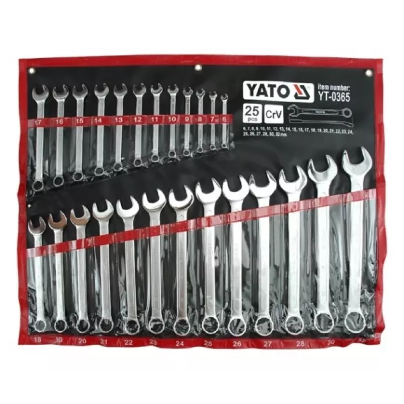 6-32 mm plokščiai žiediniai veržliarakčiai, 25 vnt., Yato YT-0365