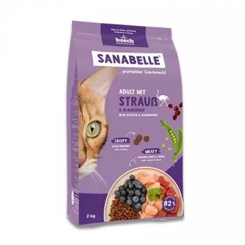 BOSCH Sanabelle Adult Ostrich & Blueberries - sausas kačių maistas - 2 kg