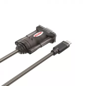 Nuoseklusis laidas Unitek Y-1105K — 1,5 m juodas, DB-9 kištukas į DB-9 kištuką