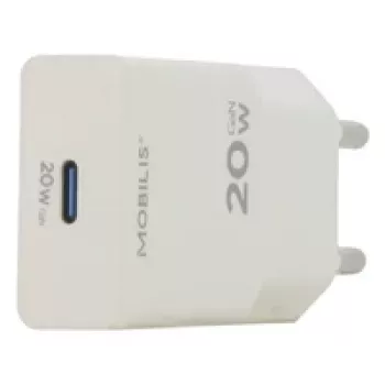Mobilis Energia 20 W sieninis USB-C įkroviklis baltas – Įkroviklis (020025)