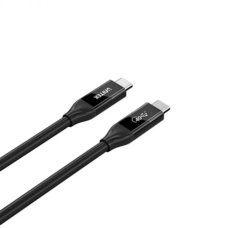 USB-C laidas Unitek C14100ABK01-2M — 2 m, 100W galios tiekimas, 40 Gbps duomenų