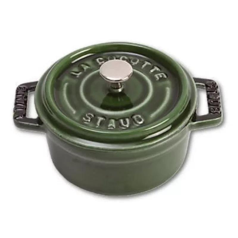 Staub 40509-804 mini troškinimo puodas 10 cm bazilikų žalios spalvos, ketaus