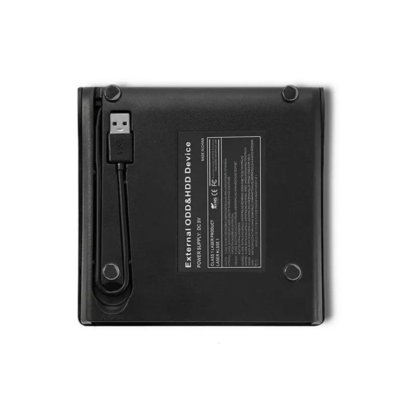 Išorinis DVD‑RW įrenginys QOLTEC 51857 — USB 3.0, SATA sąsaja, DVD±R 8x, DVD±RW 4x, DVD‑RAM 5x, CD 24x, juodas