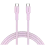 CANYON kabelis OnWire 60CL C-C 60W COLOR Braided 1m Pink