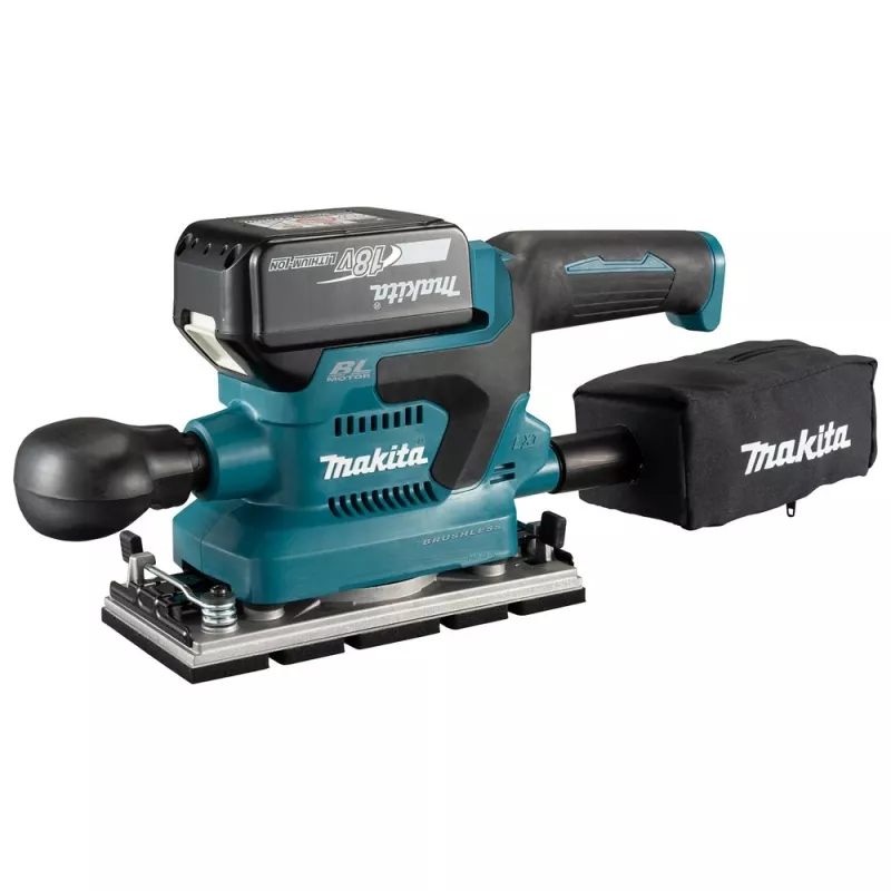 Makita DBO382Z nešiojamasis šlifuoklis Lakštinis šlifuoklis 12000 RPM Juoda, Turkio spalva 200 W