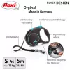 Flexi automatinis pavadėlis Juoda Design S 5 m, mėlynas