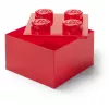 LEGO plyta 4 raudona permatoma – 4x2 smeigtukų permatoma raudona statybinė plyta