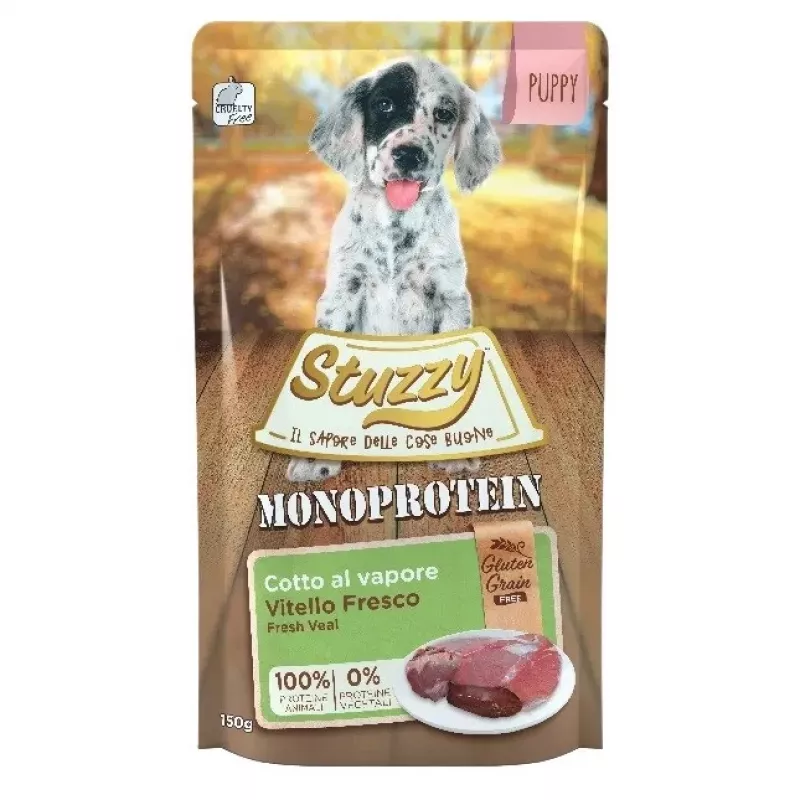 STUZZY Monoproteininis veršienos maistas šuniukams - drėgnas šunų maistas - 150 g