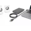 Digitus ASSMANN - USB laidas - USB-C (M) kampuotas į USB Type A (M) tiesus - USB 3.1 Gen2 - 3 A - 1 m - formuotas - juodas (AK-300147-010-S)