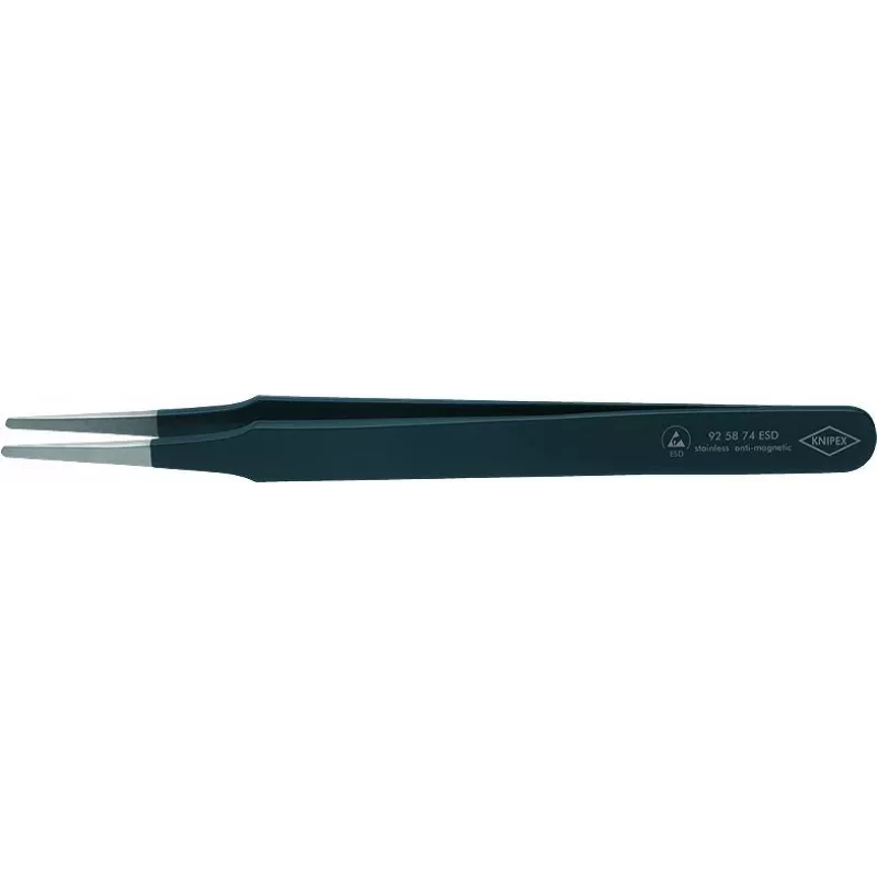 Knipex preciziniai pincetai l.120mm ger.rd.Spitzen-B.2mm nerūdijantys antimagnetiniai elektr. laidūs