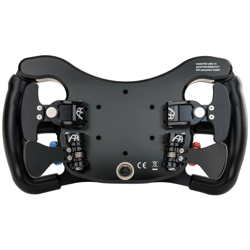 Lenktyninis vairas Ascher Racing F64-USB V3 — ergonomiškas drugelio formos dizainas, USB jungtis