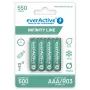 Įkraunamos AAA NiMH baterijos everActive EVHRL03-550 1.2V 550mAh pakuotėje 4 vnt., cilindrinės R03