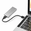 Aliuminio korpusas QOLTEC 51833, skirtas M.2 SSD, SATA į USB 3.0, palaiko iki 2TB
