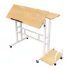 Maclean mobilus nešiojamojo kompiuterio stalas, baltas, 80x60 cm, maks. 50 kg, reguliuojamas aukštis 67-115 cm, MC-124 W