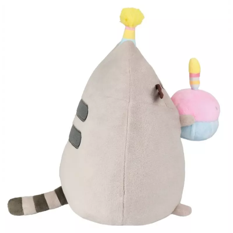 Plušinis žaislas Pusheen by Pusheen — 24 cm su gimtadienio kepure ir tortu