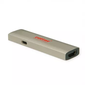 ROLINE GOLD Vaizdo adapteris USB-C - HDMI 8K60Hz ST/BU+ PD 60W - Adapteris - Skaitmeninis/Duomenų (14.01.3478)
