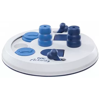 Interaktyvus šunų galvosūkių žaislas Trixie Flip Board skanėstams ir maistui išduoti, plastikinis, 22 cm skersmuo, neslidi bazė, mažoms veislėms 5–10 kg