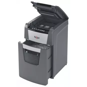 Rexel Optimum AutoFeed+ 130X popieriaus smulkintuvas Kryžminis smulkinimas 55 dB 22 cm Juoda, Sidabrinė