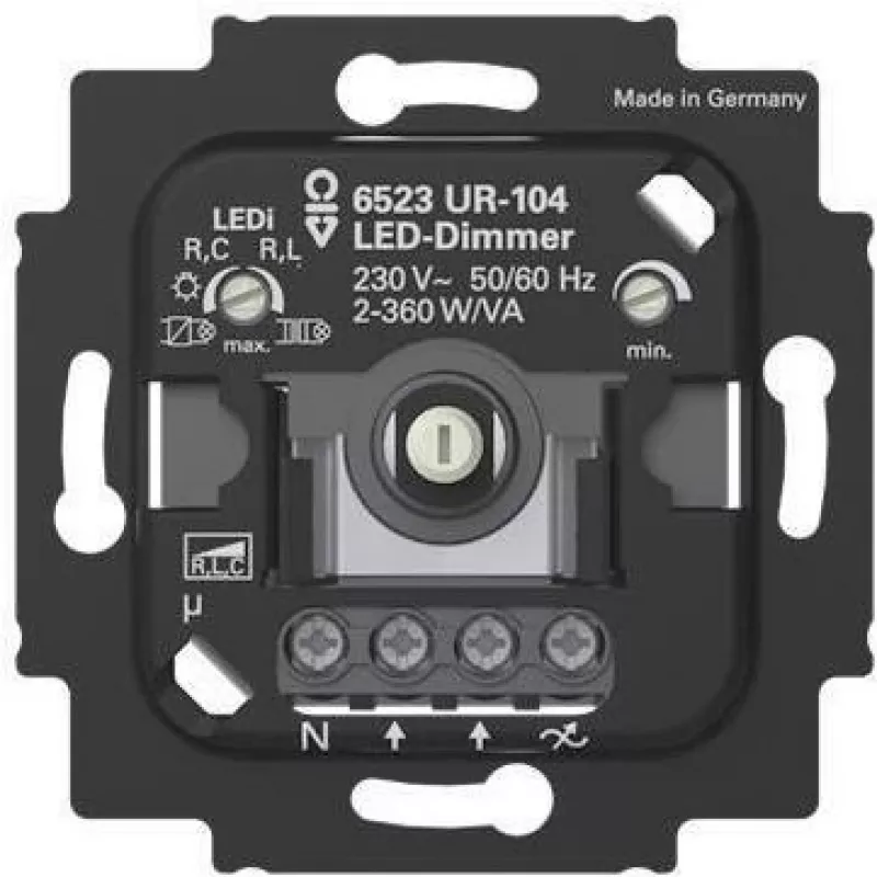 BUSCH JAEGER BJ LED-Dimmer.2+3 wire 6523 UR-104m.N Terminal (2CKA006512A0353)